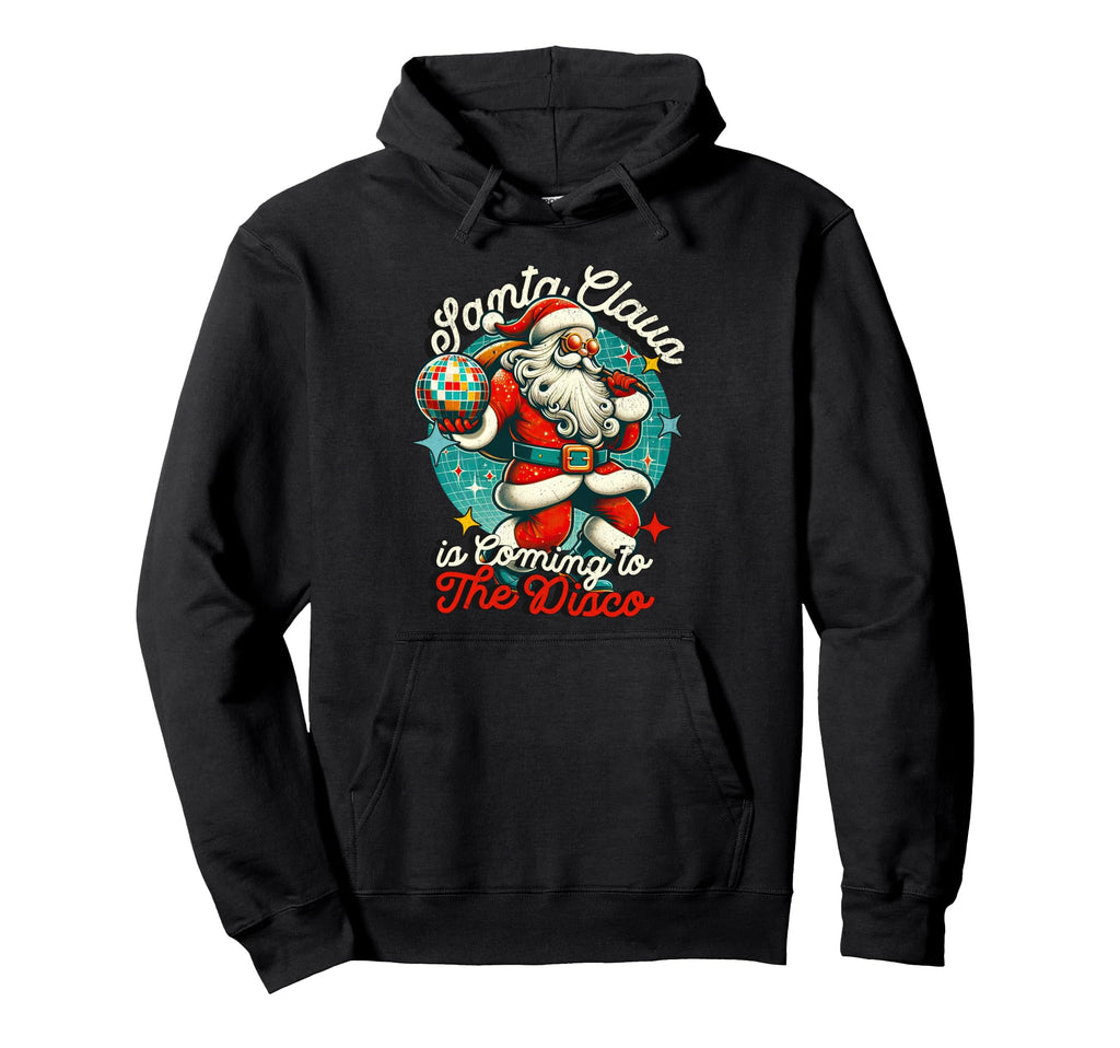 Groovy Santa 70S Disco Hippie Funky Hoodie - Novelty Apparel Unisex - T-Shirt, Sweatshirt, Hoodie