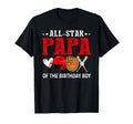 Mens All Star Papa Birthday Baseball T-Shirt - Custom Art Print Men Women - T-Shirt, Sweatshirt, Hoodie