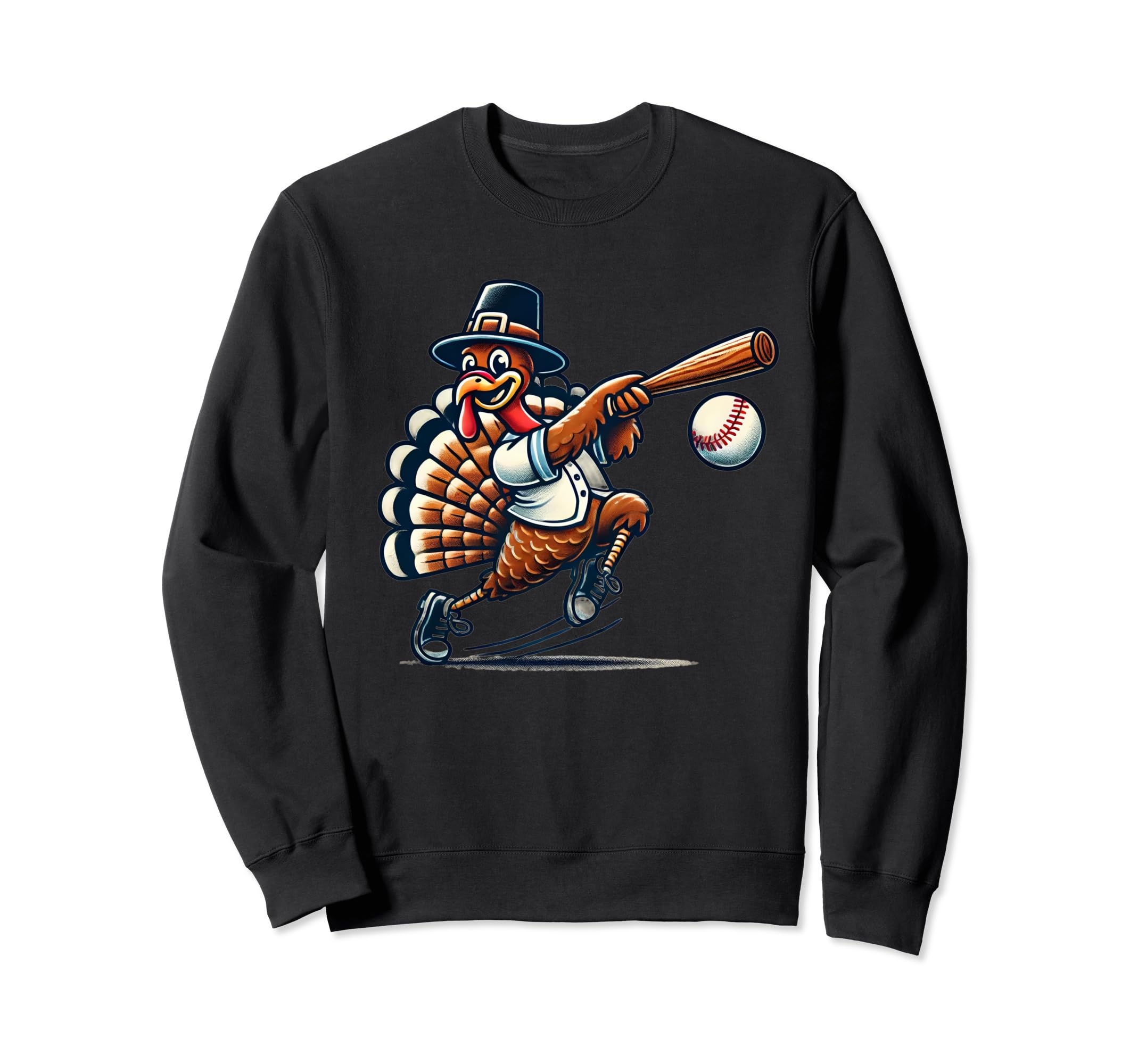Baseball Turkey Funny Sweatshirt - Minimalist Print for Adults - T-Shirt, Sweatshirt, Hoodie