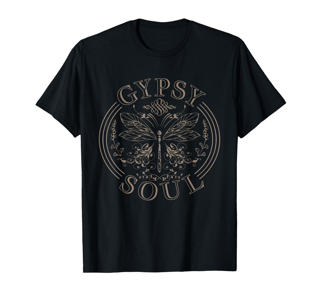 Gypsy Soul Butterfly Flowers Hippie T-Shirt - Minimalist Print Men Women - T-Shirt, Sweatshirt, Hoodie