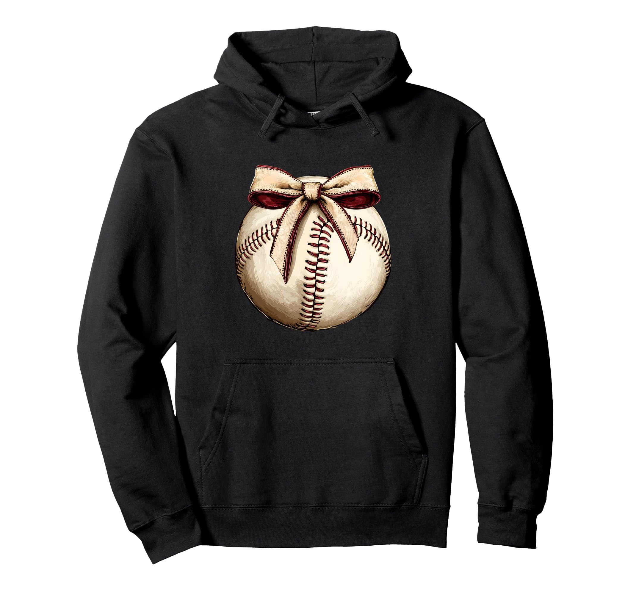 Baseball Coquette Bow Baseball Mom Hoodie - Streetwear Style for Adults - T-Shirt, Sweatshirt, Hoodie