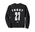 Mike Trout 27 Mlbpa Los Angeles Sweatshirt - Minimalist Print Unisex - T-Shirt, Sweatshirt, Hoodie