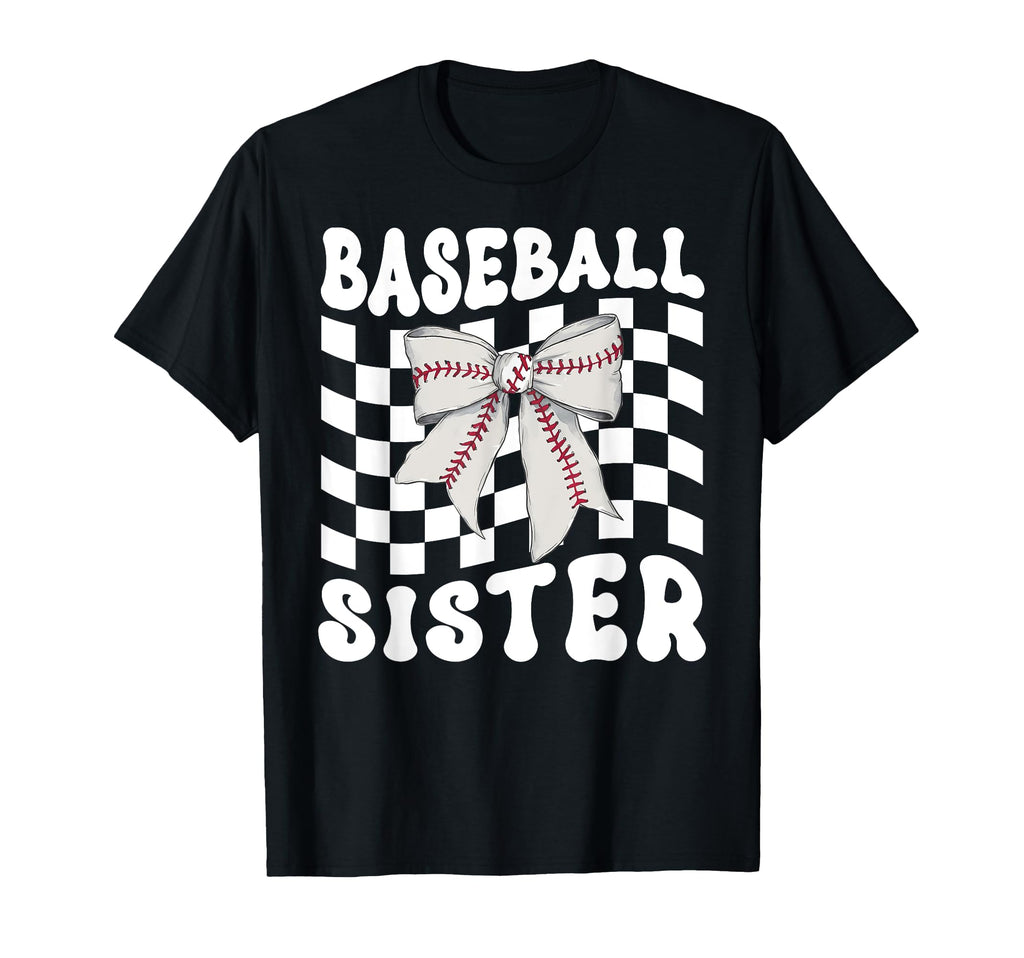 Baseball Sister Coquette Bow T-Shirt - Casual Everyday Wear Men Women - T-Shirt, Sweatshirt, Hoodie