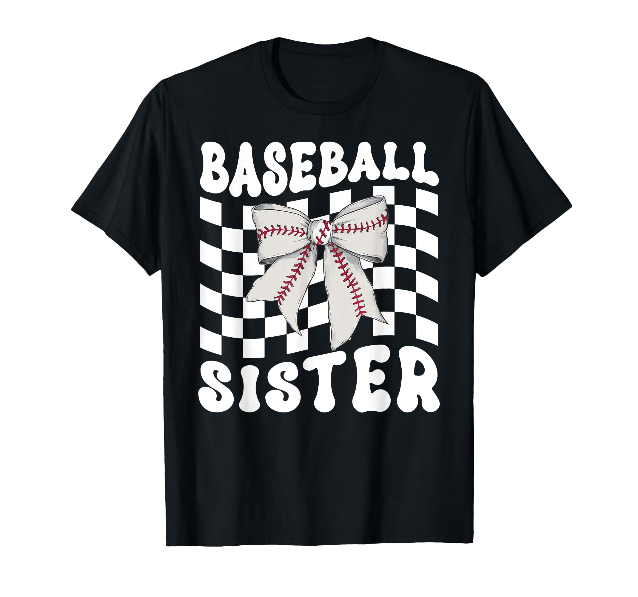 Baseball Sister Coquette Bow T-Shirt - Casual Everyday Wear Men Women - T-Shirt, Sweatshirt, Hoodie