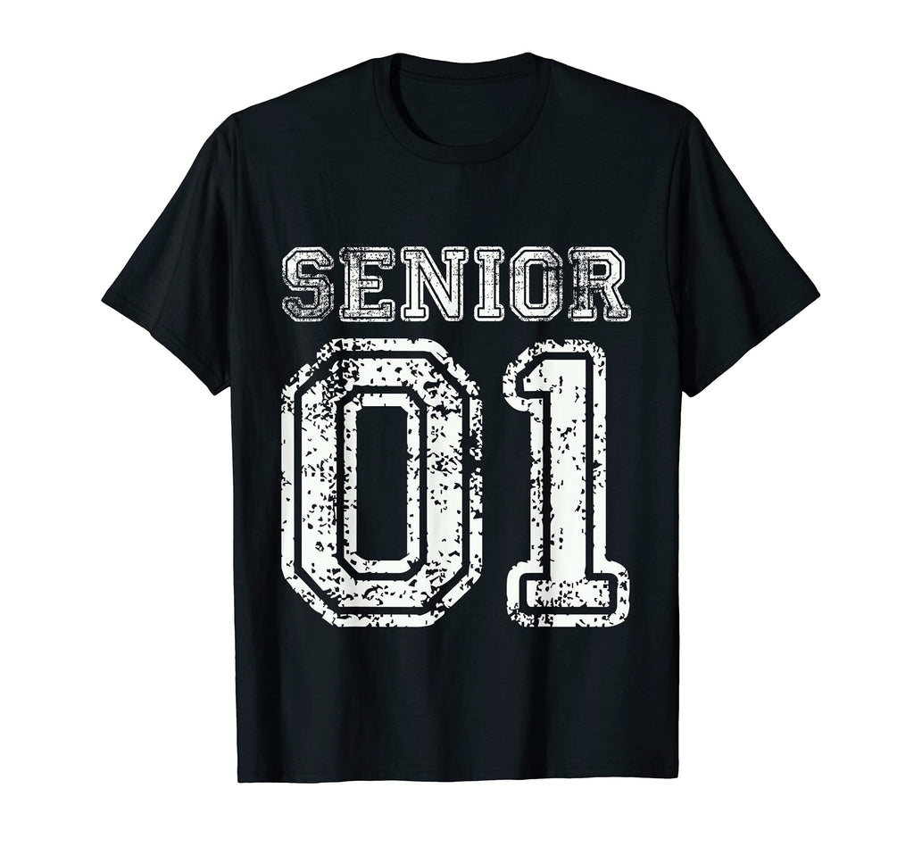 Senior 01 Class 2001 College High T-Shirt - Aesthetic Graphic for Adults - T-Shirt, Sweatshirt, Hoodie