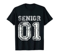 Senior 01 Class 2001 College High T-Shirt - Aesthetic Graphic for Adults - T-Shirt, Sweatshirt, Hoodie