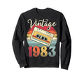 1983 Birthday Cassette Tape 80S Sweatshirt - Streetwear Style for Adults - T-Shirt, Sweatshirt, Hoodie