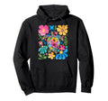 Sea Turtle Boho Summer Floral Groovy Hoodie - Streetwear Style for Adults - T-Shirt, Sweatshirt, Hoodie