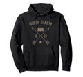 North Dakota Distressed State Hoodie - Casual Everyday Wear for Adults - T-Shirt, Sweatshirt, Hoodie