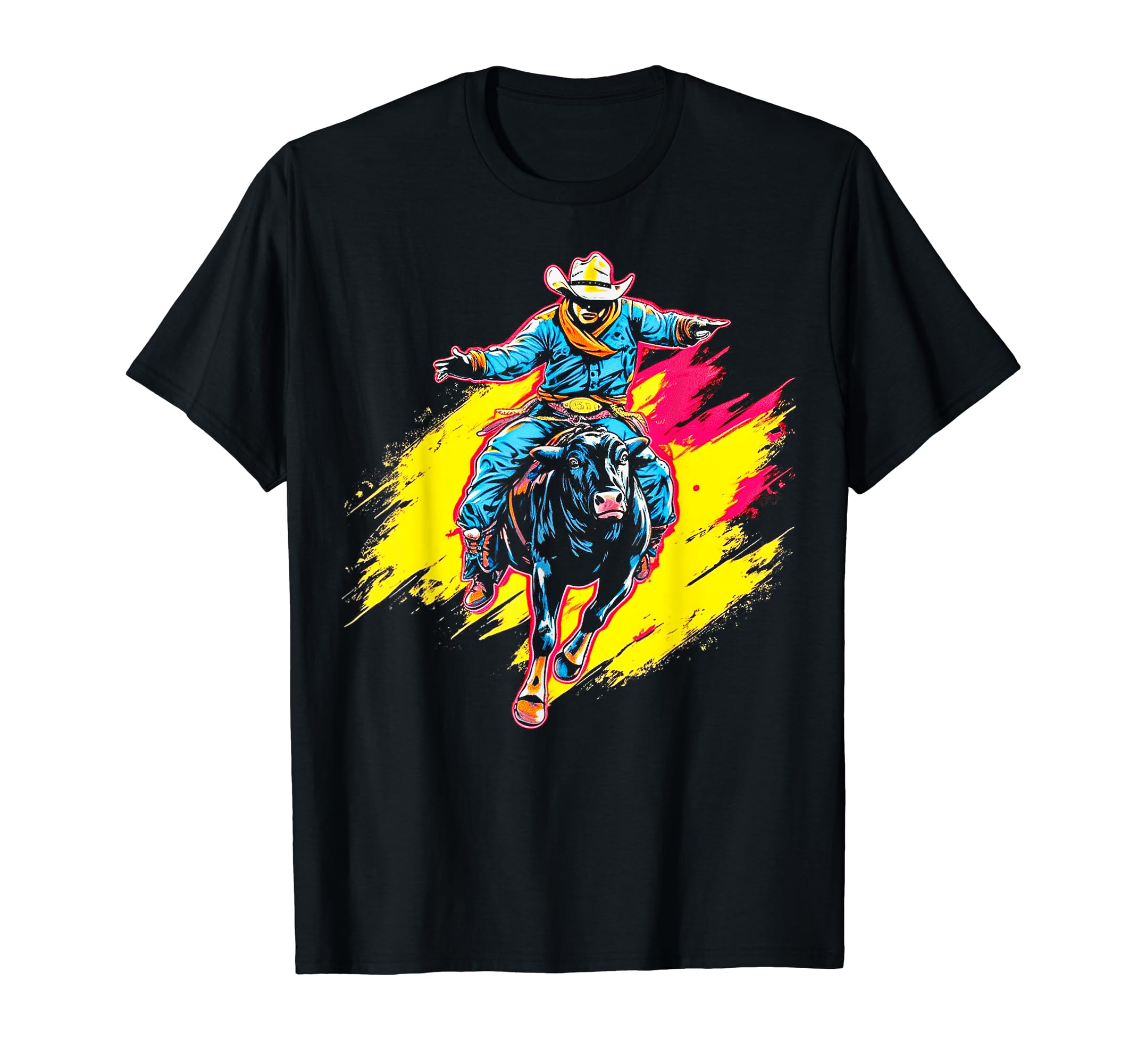 Cowboy Rodeo Horse Riding Usa Cowboy T-Shirt - Minimalist Print Men Women - T-Shirt, Sweatshirt, Hoodie