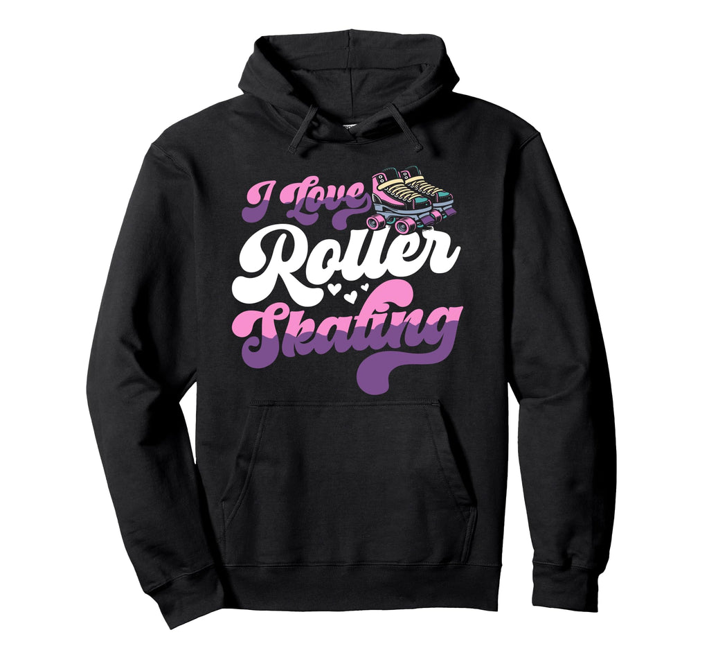 Roller Skating Skate 1970S I Love Roller Hoodie - Graphic Print for Adults - T-Shirt, Sweatshirt, Hoodie