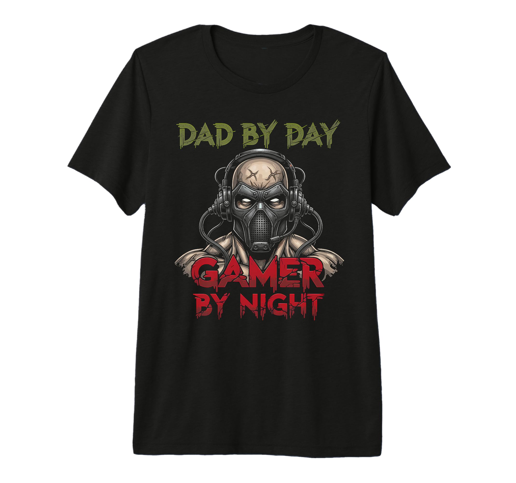Mens Dad Day Gamer Night Masked T-Shirt - Custom Art Print Men Women - T-Shirt, Sweatshirt, Hoodie