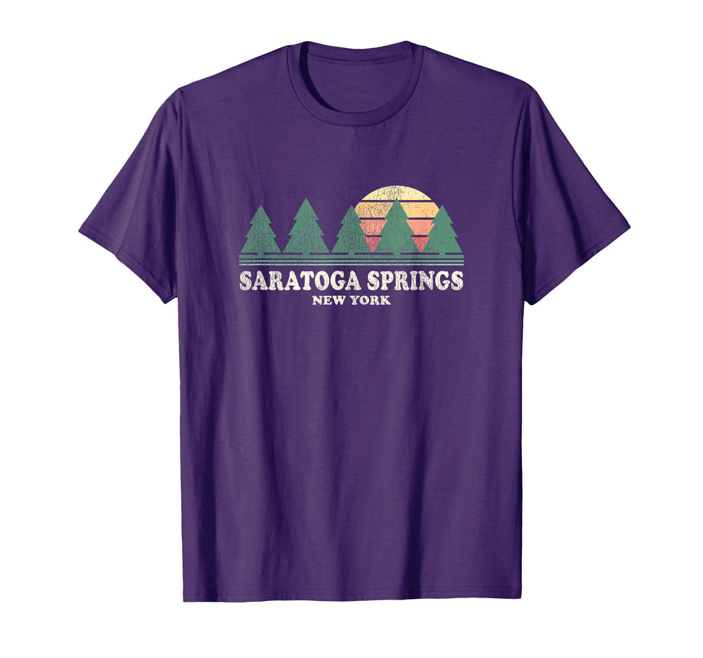 Saratoga Springs Ny Throwback 70S T-Shirt - Streetwear Style Unisex - T-Shirt, Sweatshirt, Hoodie