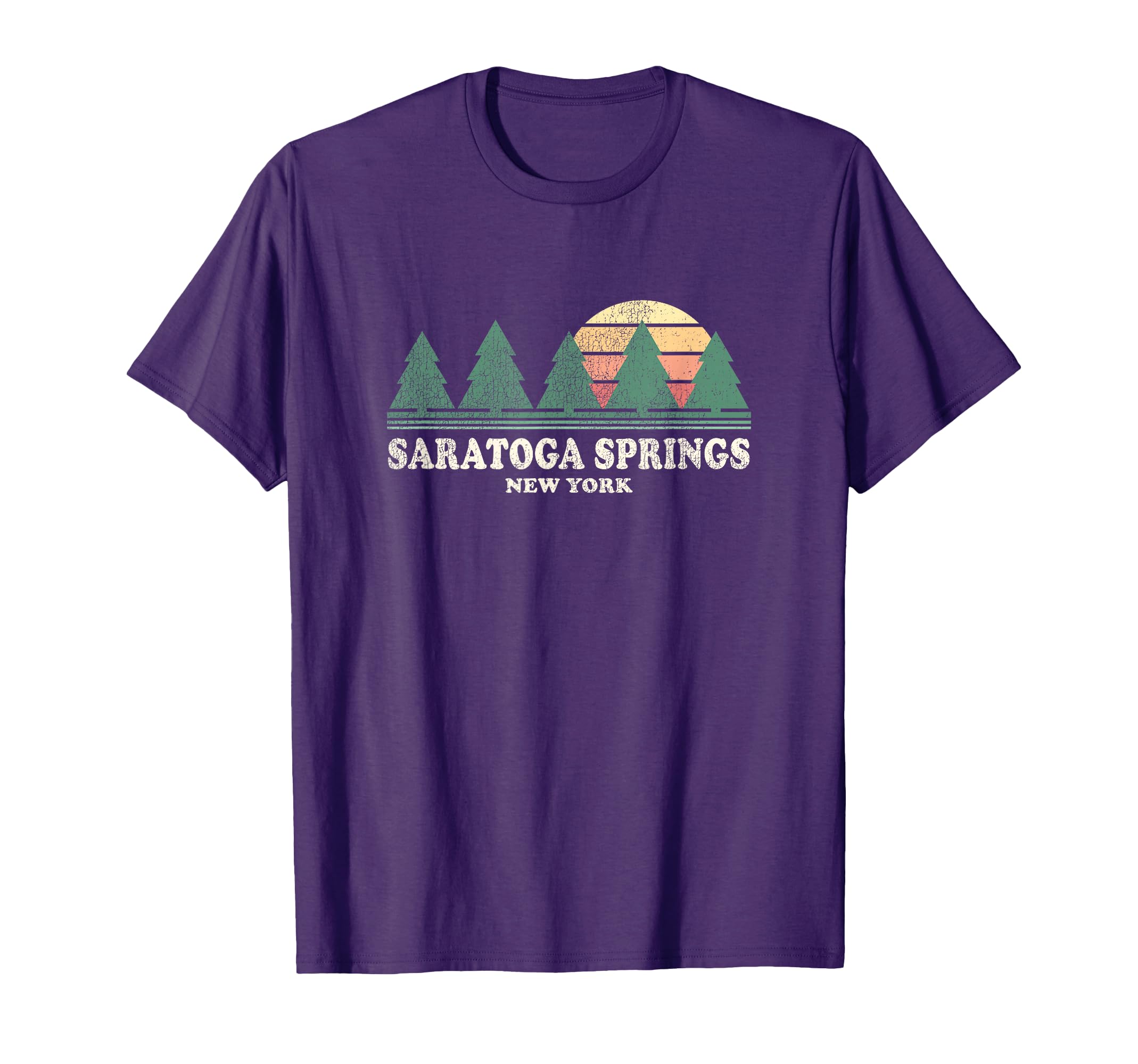 Saratoga Springs Ny Throwback 70S T-Shirt - Streetwear Style Unisex - T-Shirt, Sweatshirt, Hoodie