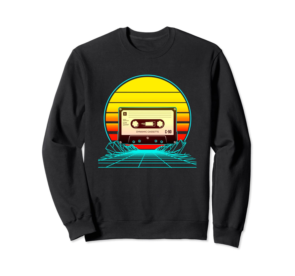 Sunset Cassette Tape Sweatshirt - Trendy Graphic Men Women - T-Shirt, Sweatshirt, Hoodie
