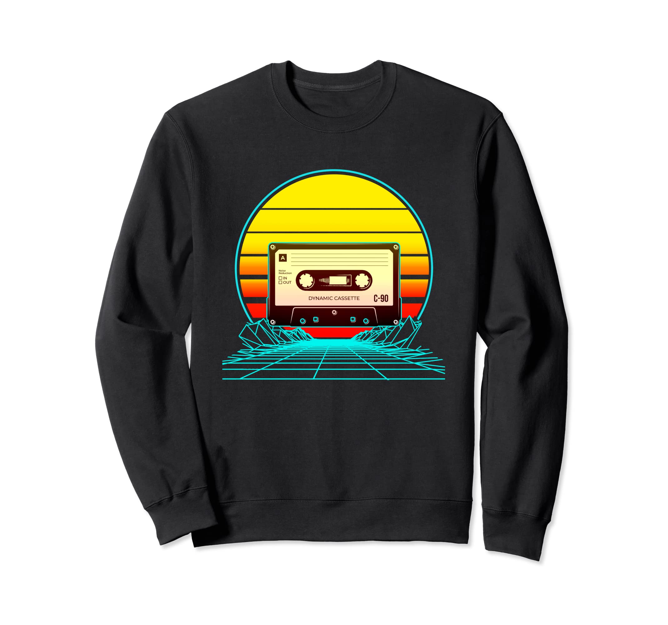 Sunset Cassette Tape Sweatshirt - Trendy Graphic Men Women - T-Shirt, Sweatshirt, Hoodie