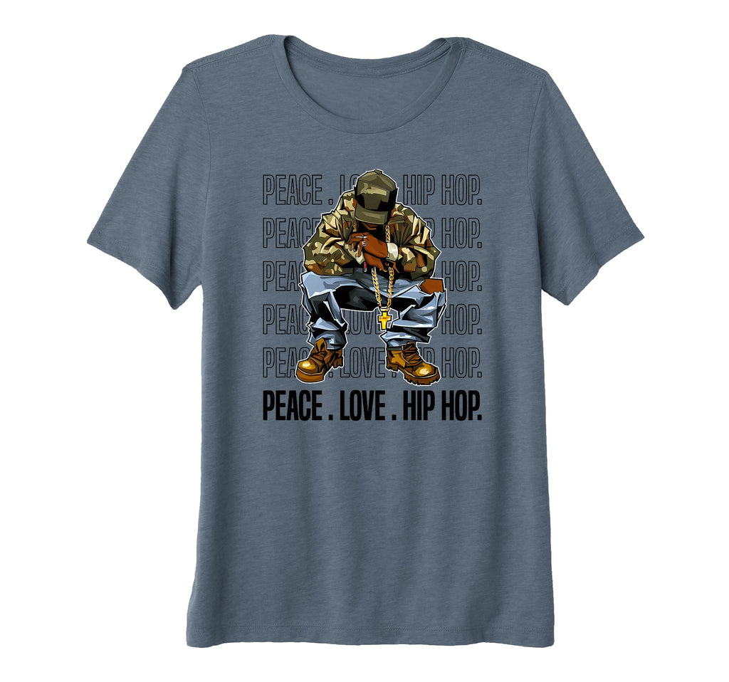 Peace Love Hip Hop Old School 90 Dope T-Shirt - Custom Art Print Unisex - T-Shirt, Sweatshirt, Hoodie