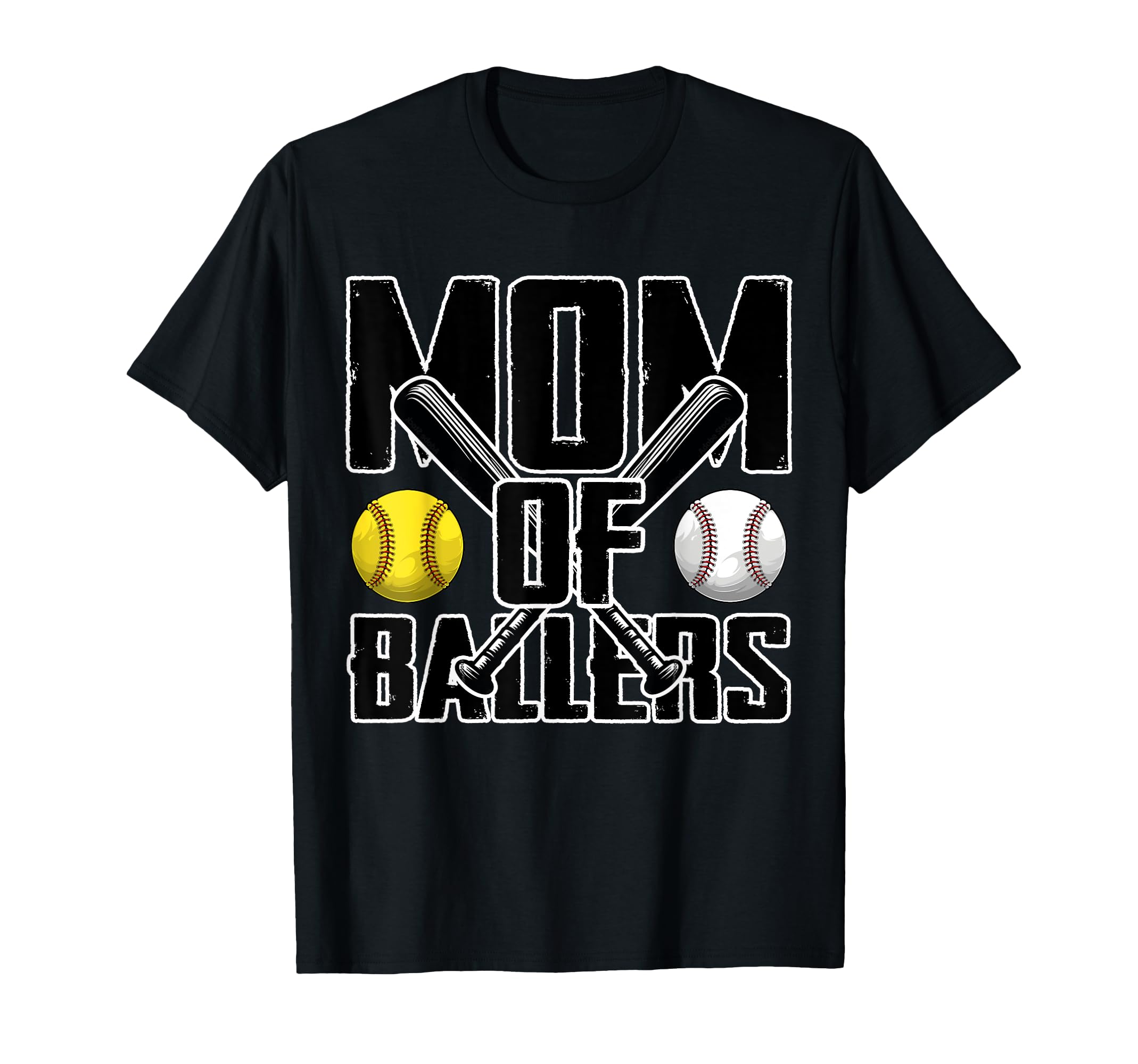 Baseball Softball Mom Ballers T-Shirt - Casual Everyday Wear Men Women - T-Shirt, Sweatshirt, Hoodie
