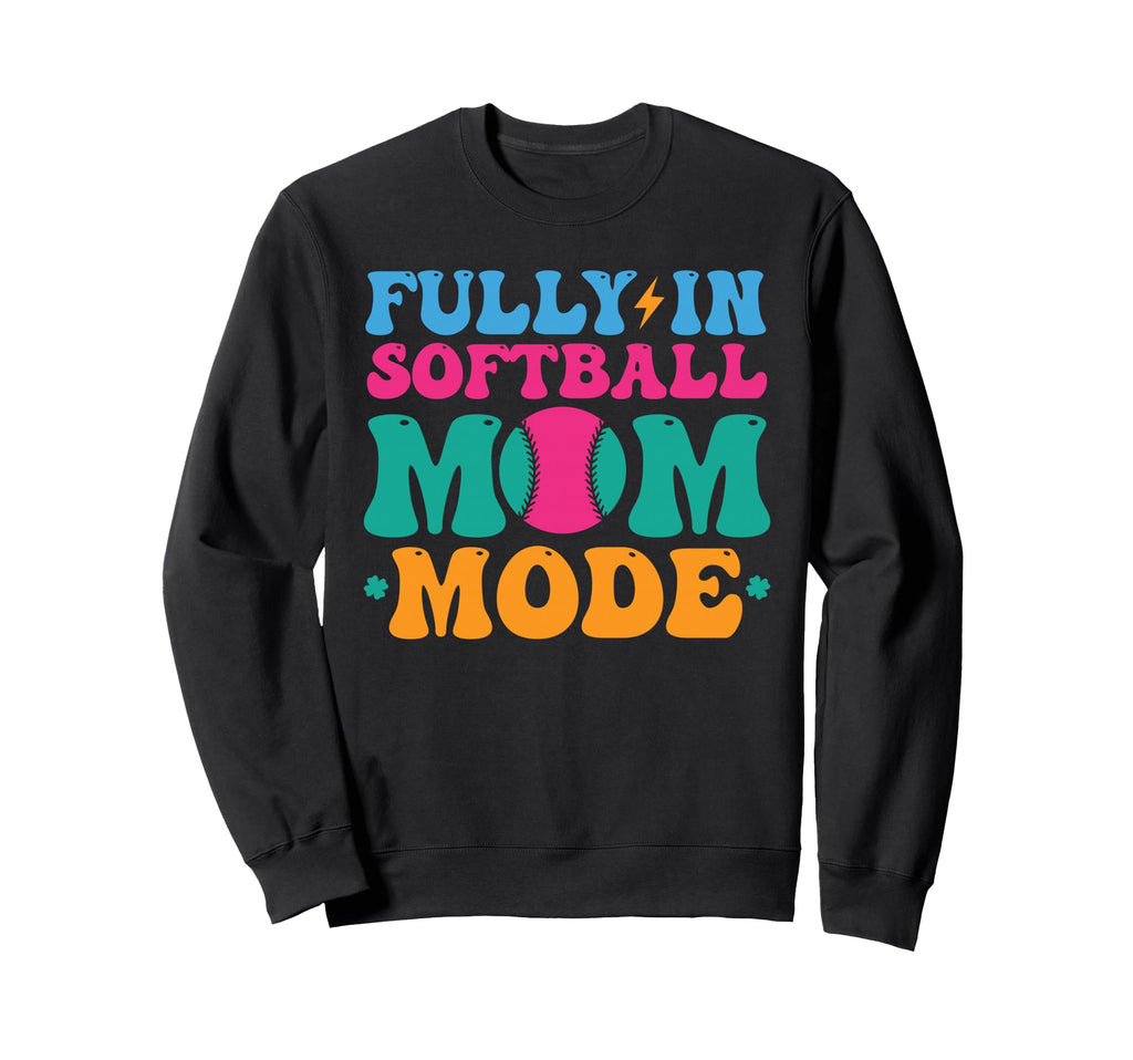 Softball Mom Mothers Day Baseball Sweatshirt - Casual Everyday Wear Unisex - T-Shirt, Sweatshirt, Hoodie
