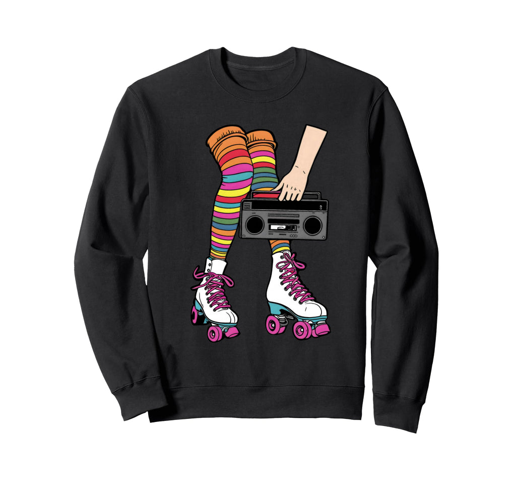 Roller Skates Boombox 80S 90S Sweatshirt - Streetwear Style Unisex - T-Shirt, Sweatshirt, Hoodie
