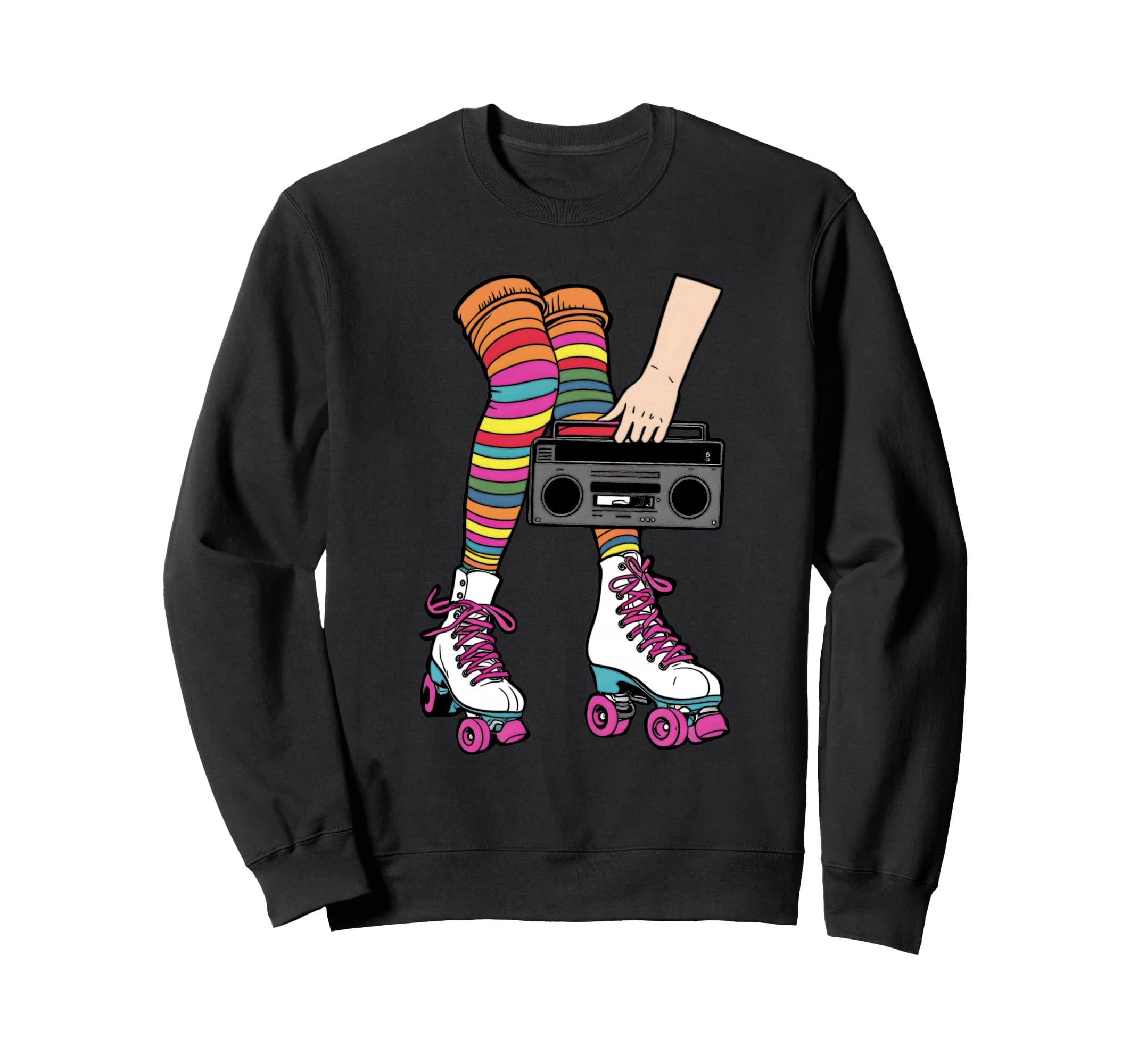 Roller Skates Boombox 80S 90S Sweatshirt - Streetwear Style Unisex - T-Shirt, Sweatshirt, Hoodie