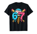 67 Baseball Ice Cream Drip Player T-Shirt - Custom Art Print Men Women - T-Shirt, Sweatshirt, Hoodie