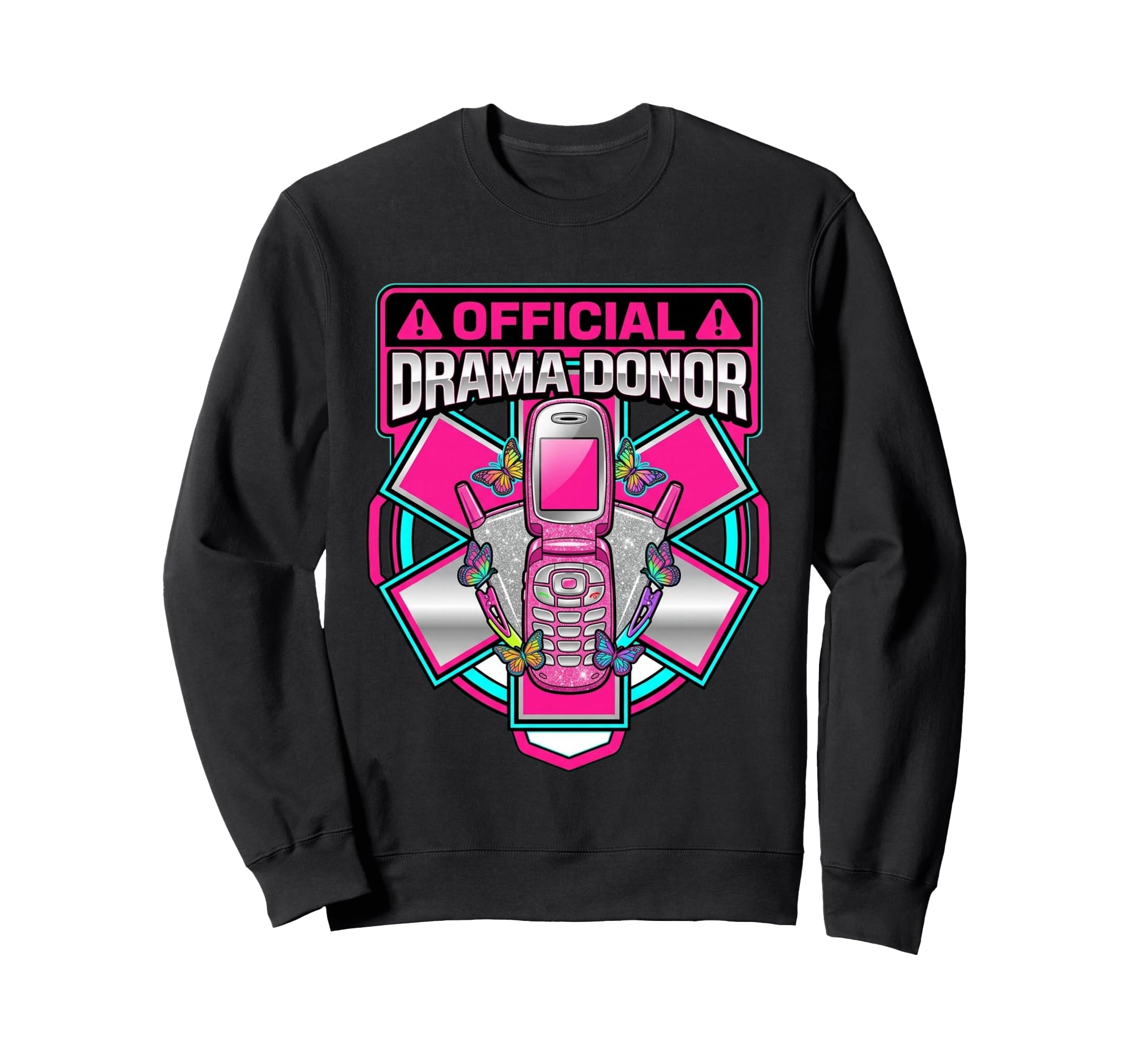 Drama Donor Y2K Nostalgia Flip Sweatshirt - Casual Everyday Wear Men Women - T-Shirt, Sweatshirt, Hoodie