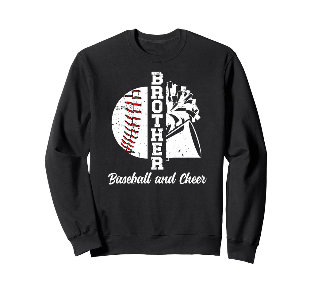 Baseball And Cheer Brother Sweatshirt - Minimalist Print Men Women - T-Shirt, Sweatshirt, Hoodie