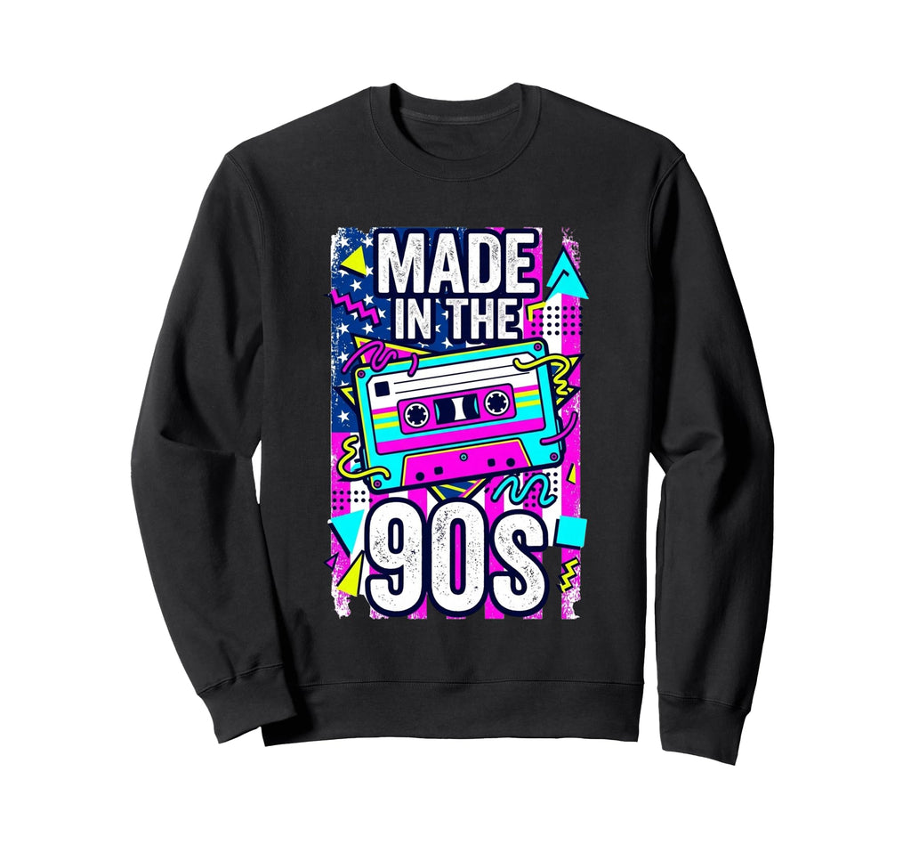 90S Cassette Tape Geometric Grunge Sweatshirt - Custom Art Print Unisex - T-Shirt, Sweatshirt, Hoodie
