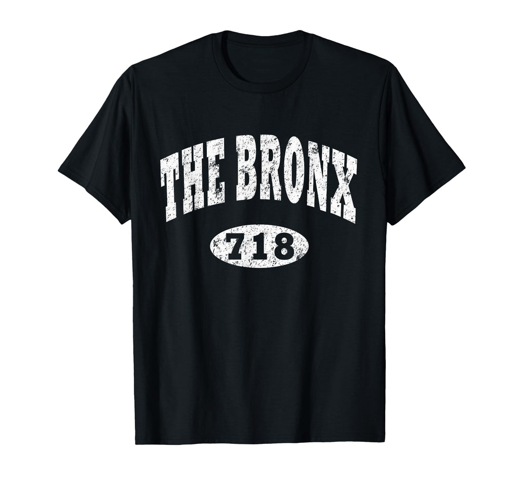 Bronx Ny 718 Reppin Bronx Distressed T-Shirt - Trendy Graphic Men Women - T-Shirt, Sweatshirt, Hoodie