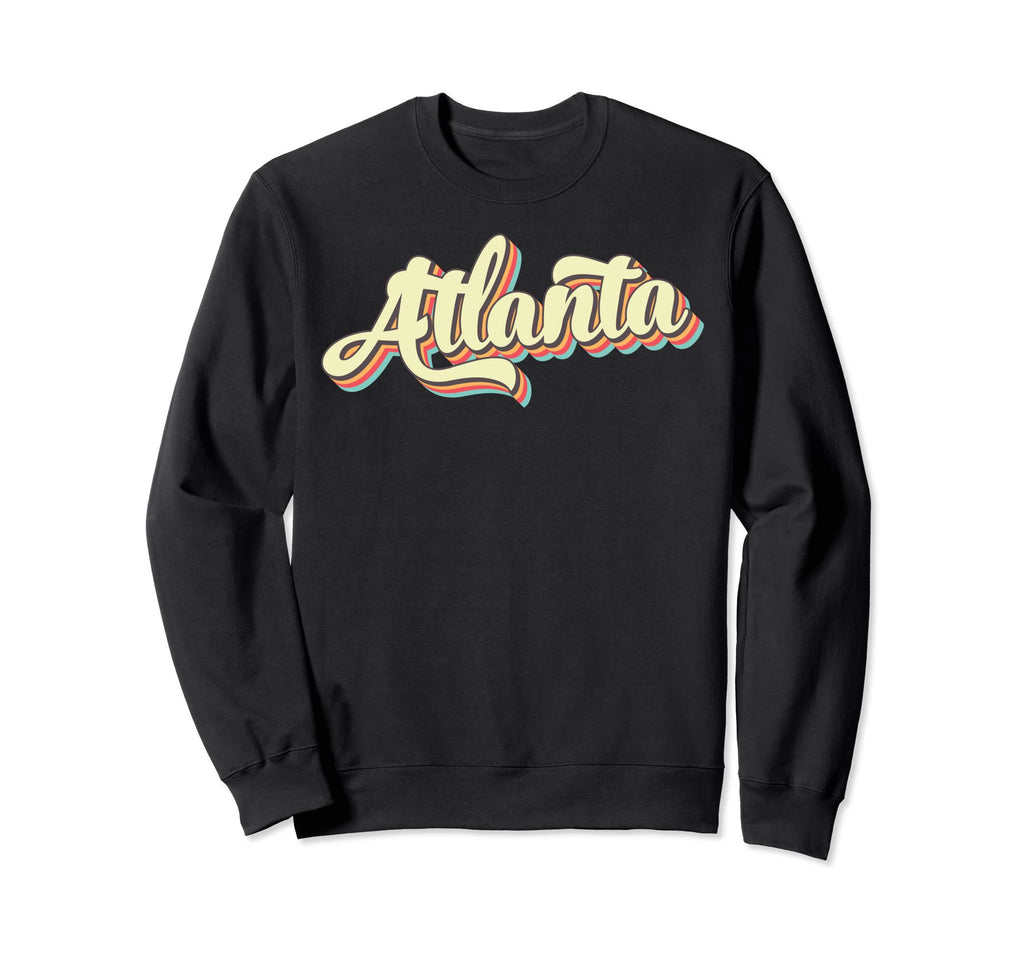 Atlanta Art Baseball Font Sweatshirt - Aesthetic Graphic for Adults - T-Shirt, Sweatshirt, Hoodie