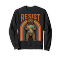 Resist California Bear Holding State Sweatshirt - Custom Art Print Unisex - T-Shirt, Sweatshirt, Hoodie