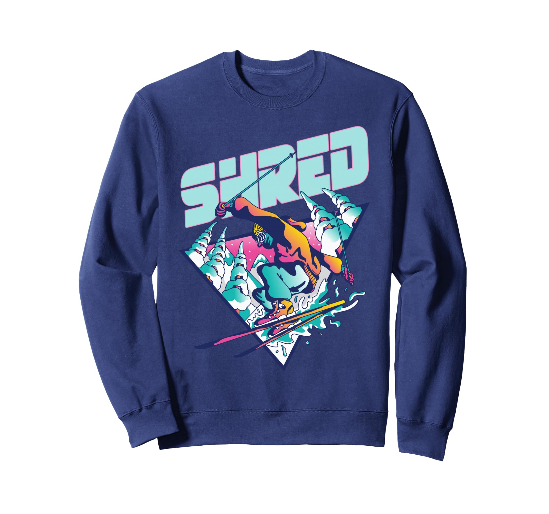 Shred Freestyle Ski 80S Costume Skiing Sweatshirt - Graphic Print Men Women - T-Shirt, Sweatshirt, Hoodie