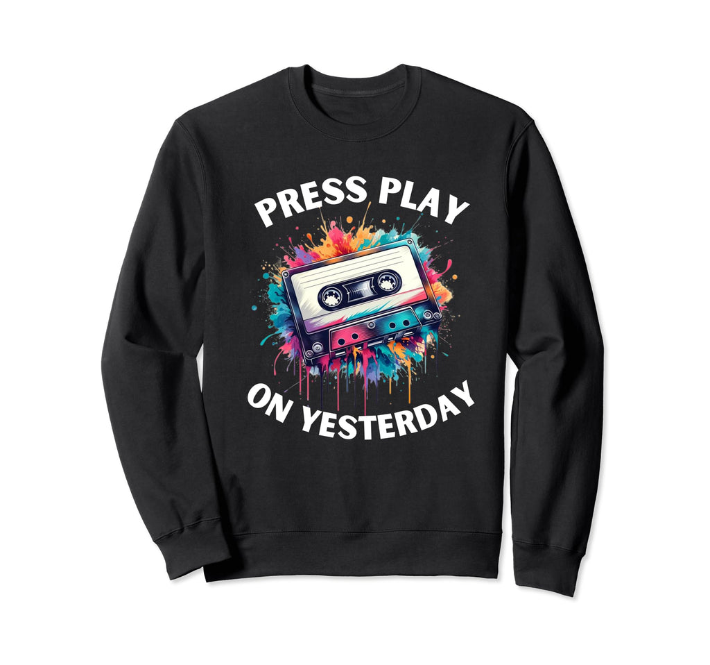 Water Color Cassette Tape Music Sweatshirt - Casual Everyday Wear Unisex - T-Shirt, Sweatshirt, Hoodie