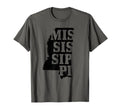 Mississippi State Map Pride T-Shirt - Aesthetic Graphic for Adults - T-Shirt, Sweatshirt, Hoodie