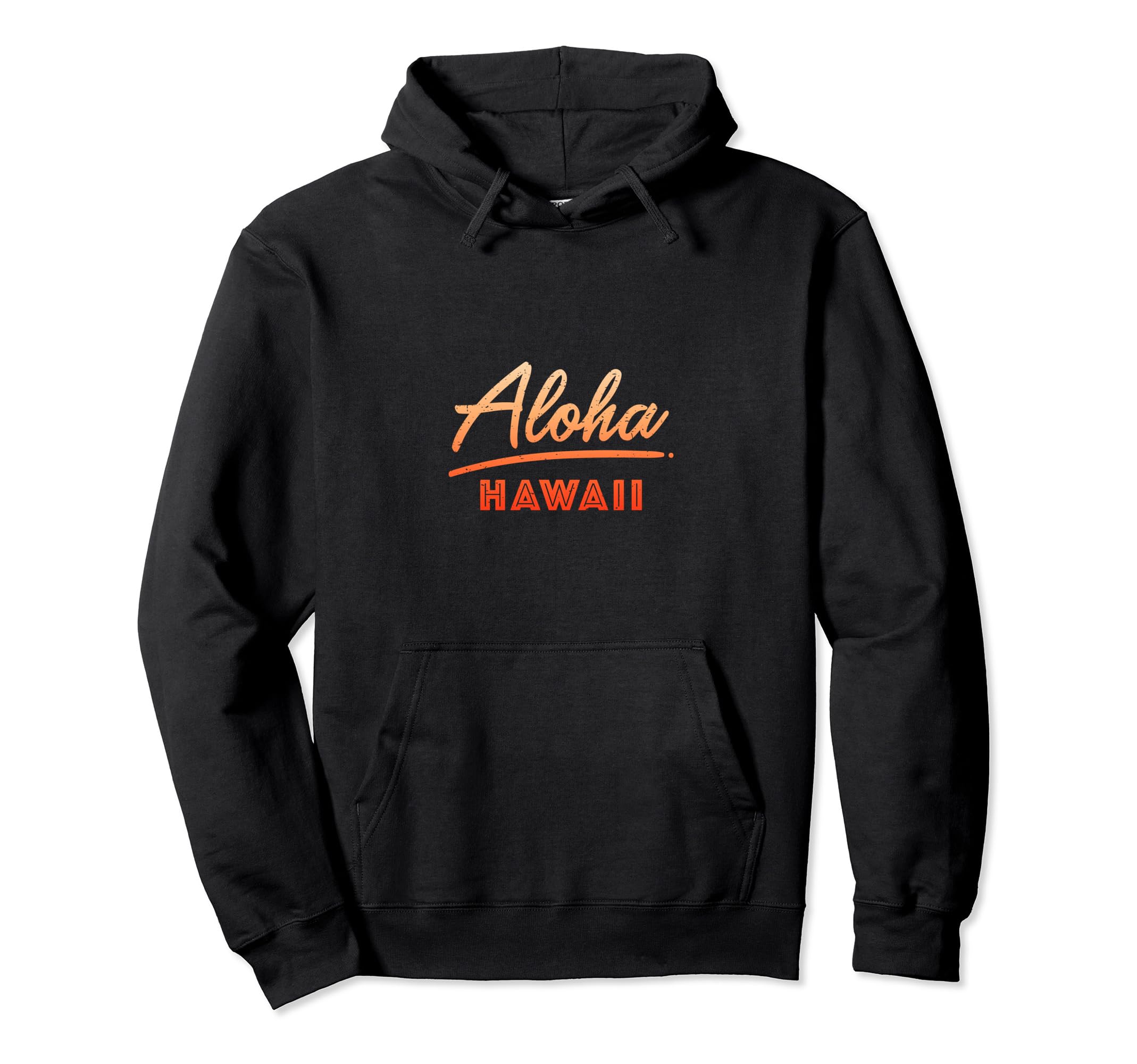 Aloha Hawaii Distressed Hoodie - Trendy Graphic Men Women - T-Shirt, Sweatshirt, Hoodie