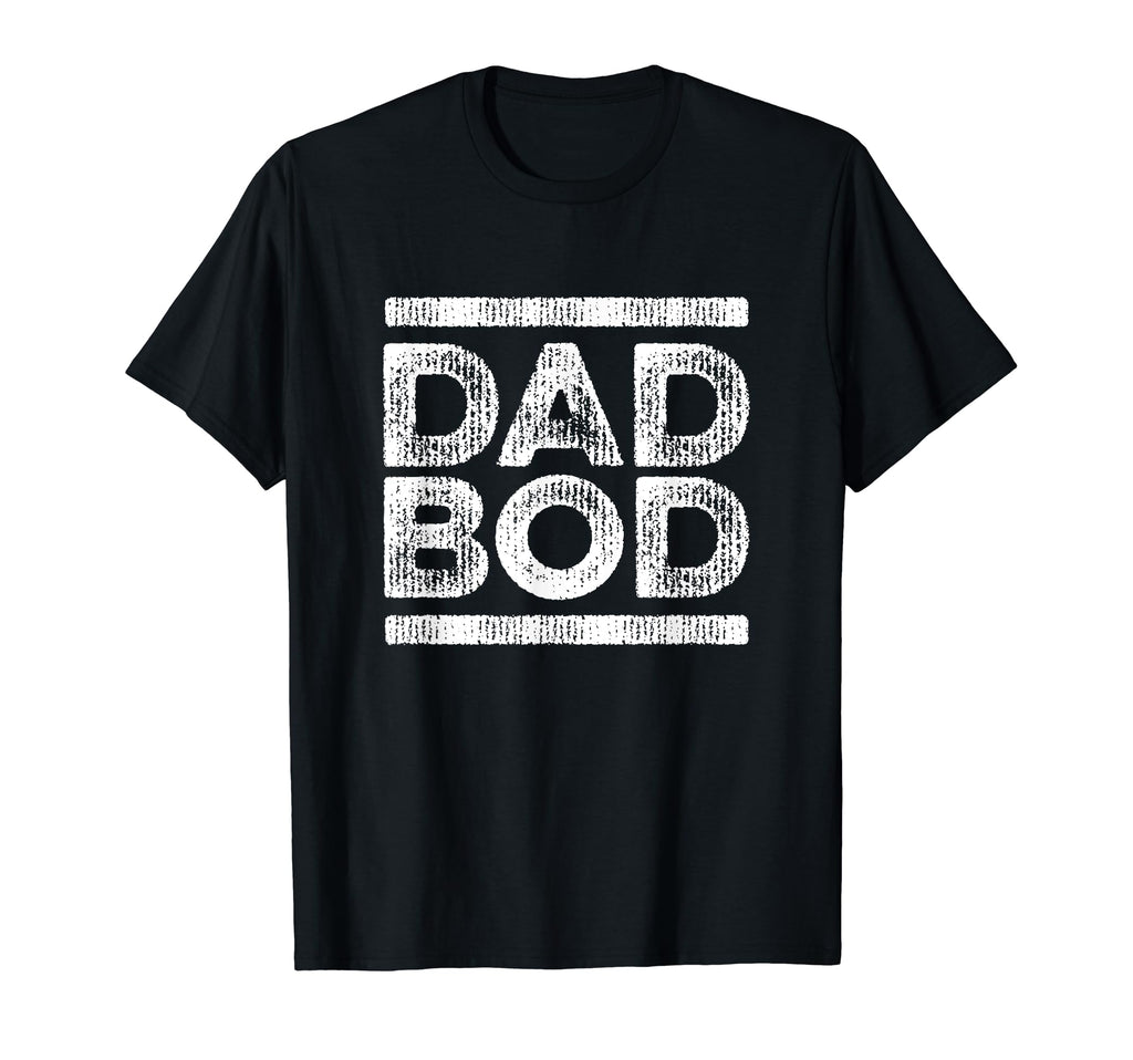 Dad Bod Faded Stripe 80S Dark T-Shirt - Fun Novelty Design for Adults - T-Shirt, Sweatshirt, Hoodie