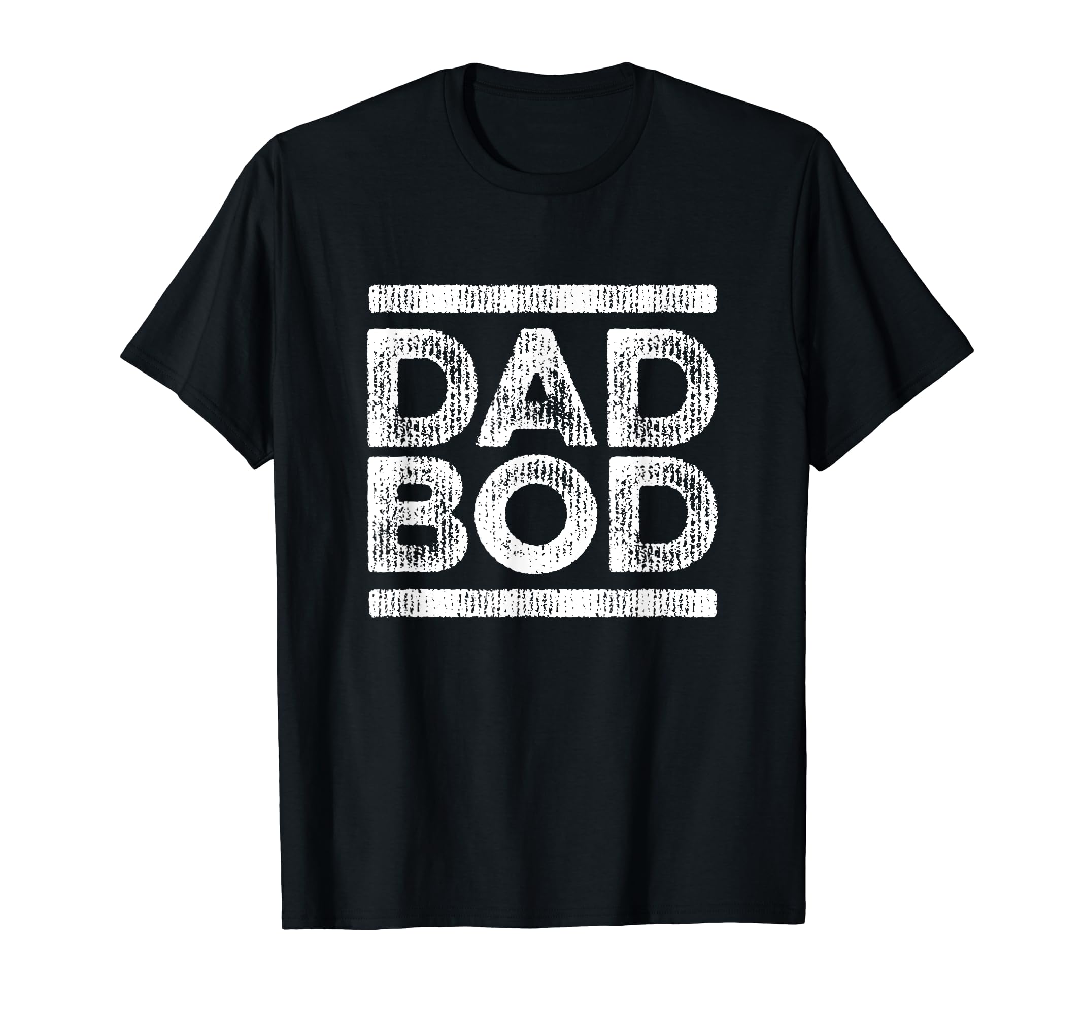 Dad Bod Faded Stripe 80S Dark T-Shirt - Fun Novelty Design for Adults - T-Shirt, Sweatshirt, Hoodie