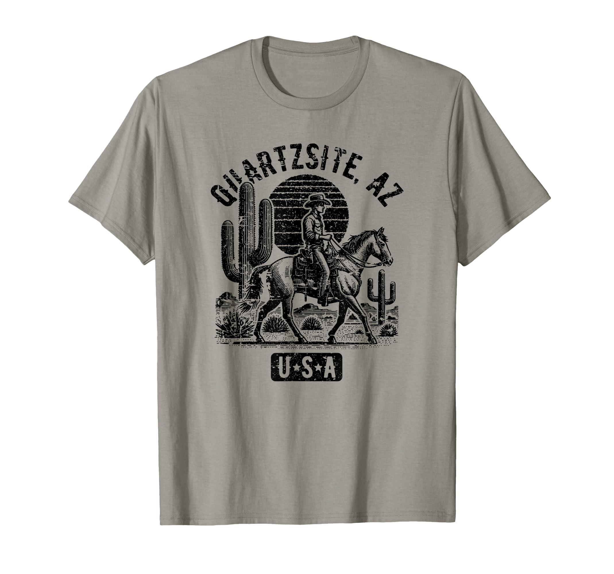 Quartzsite Arizona Usa Cowboy Horse T-Shirt - Fun Novelty Design Men Women - T-Shirt, Sweatshirt, Hoodie