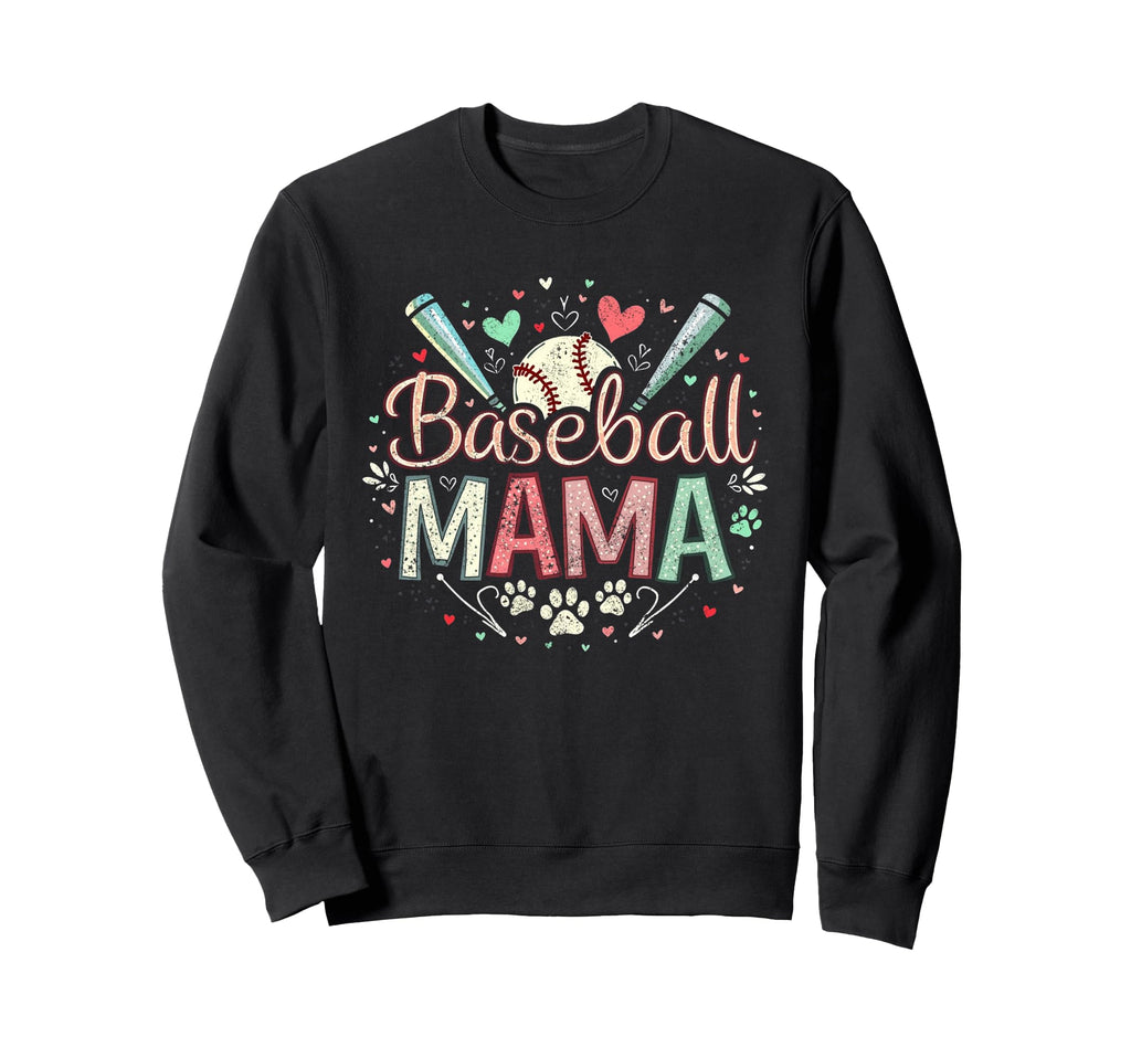 Funny Dog Mom T Shirts Baseball Mama Sweatshirt - Graphic Print for Adults - T-Shirt, Sweatshirt, Hoodie