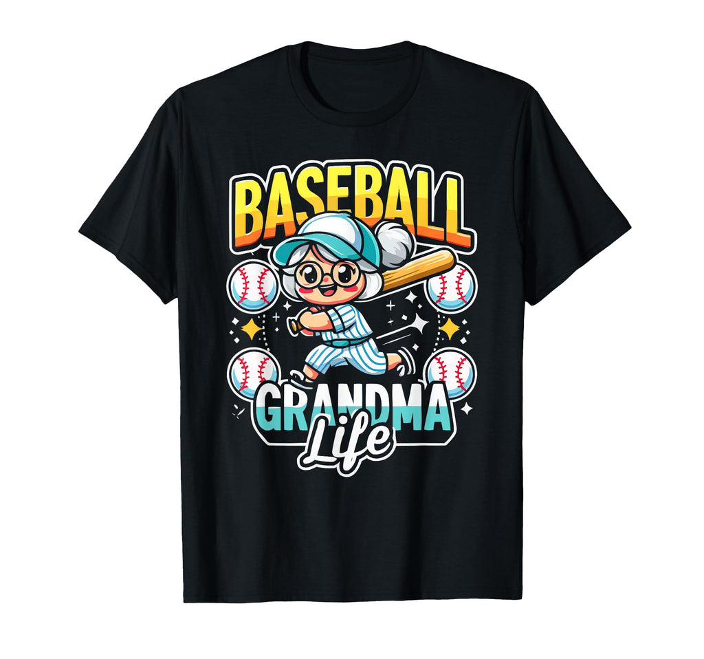 Baseball Grandma Grandmother Granny T-Shirt - Unique Graphic for Adults - T-Shirt, Sweatshirt, Hoodie