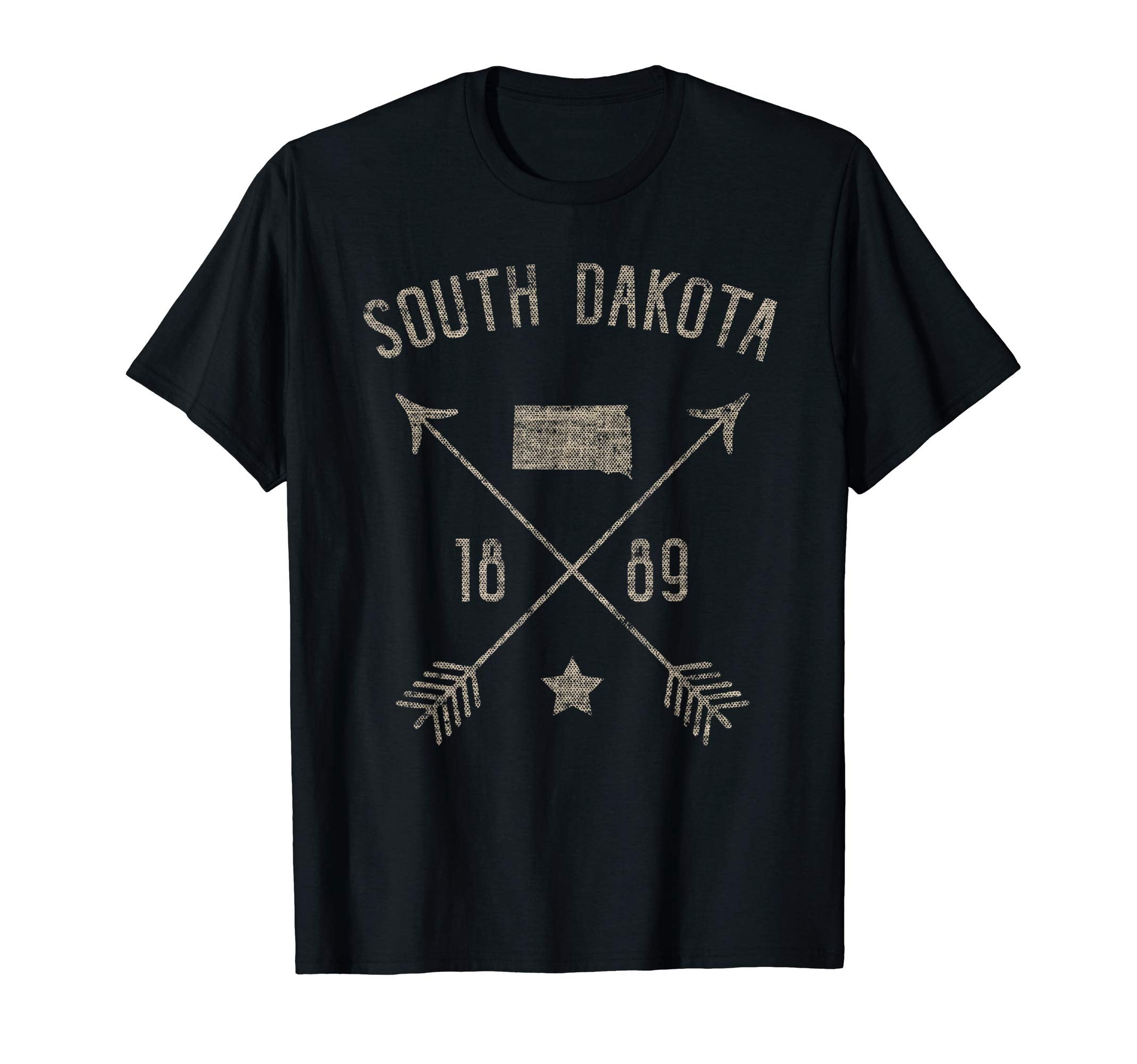 South Dakota Distressed Home State Map T-Shirt - Unique Graphic for Adults - T-Shirt, Sweatshirt, Hoodie