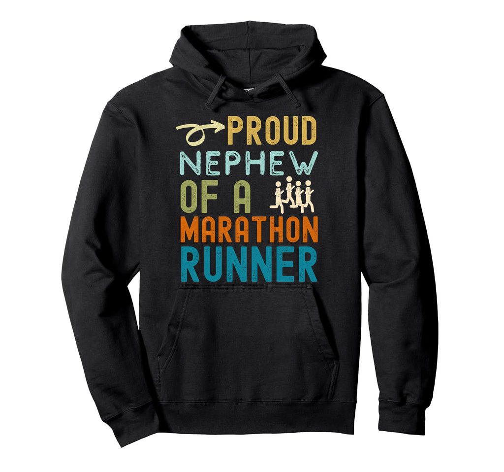 Proud Nephew Marathon Runner Hoodie - Minimalist Print for Adults - T-Shirt, Sweatshirt, Hoodie