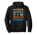 Proud Nephew Marathon Runner Hoodie - Minimalist Print for Adults - T-Shirt, Sweatshirt, Hoodie
