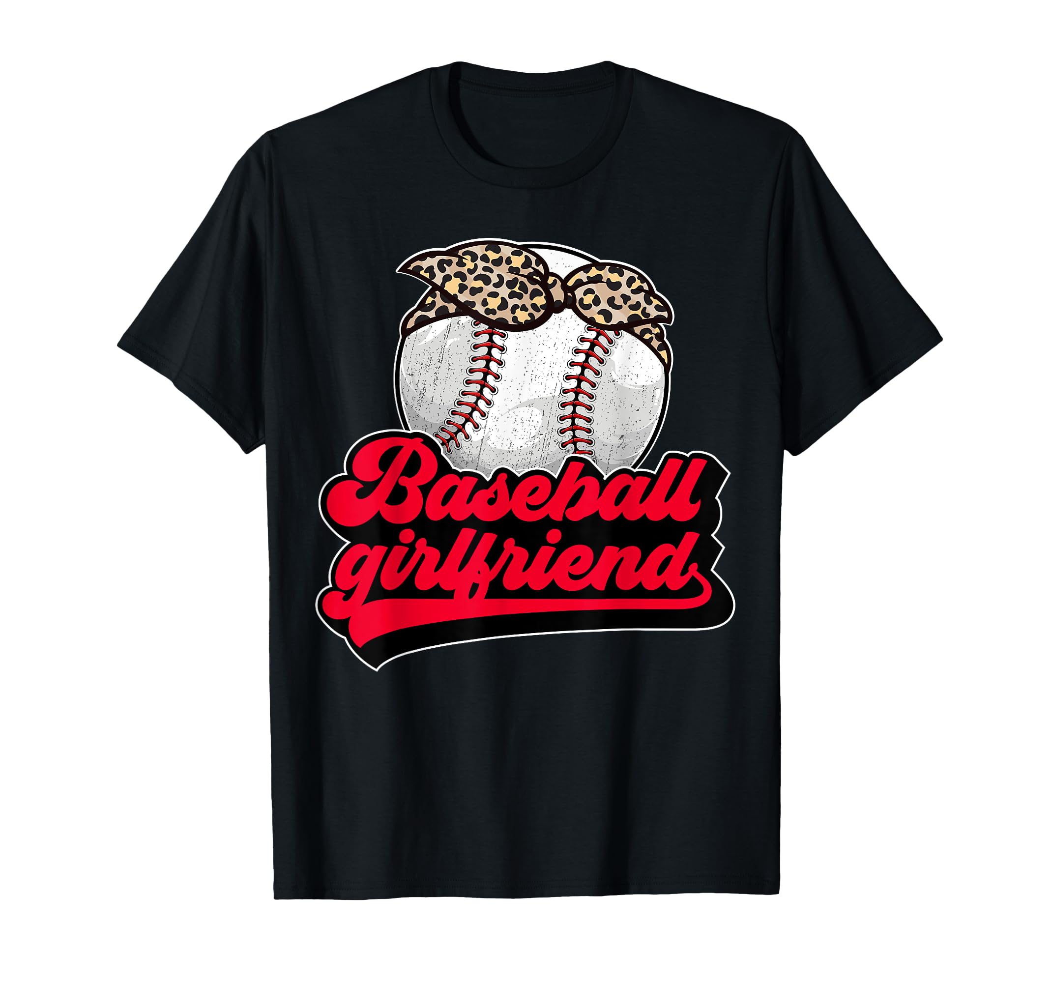 Baseball Girlfriend Leopard Baseball T-Shirt - Streetwear Style for Adults - T-Shirt, Sweatshirt, Hoodie