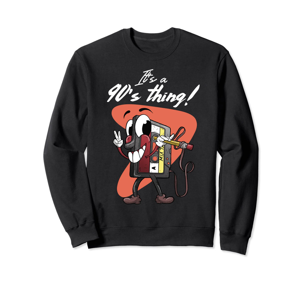 90S Cartoon Cassette Tape And Sweatshirt - Casual Everyday Wear Unisex - T-Shirt, Sweatshirt, Hoodie