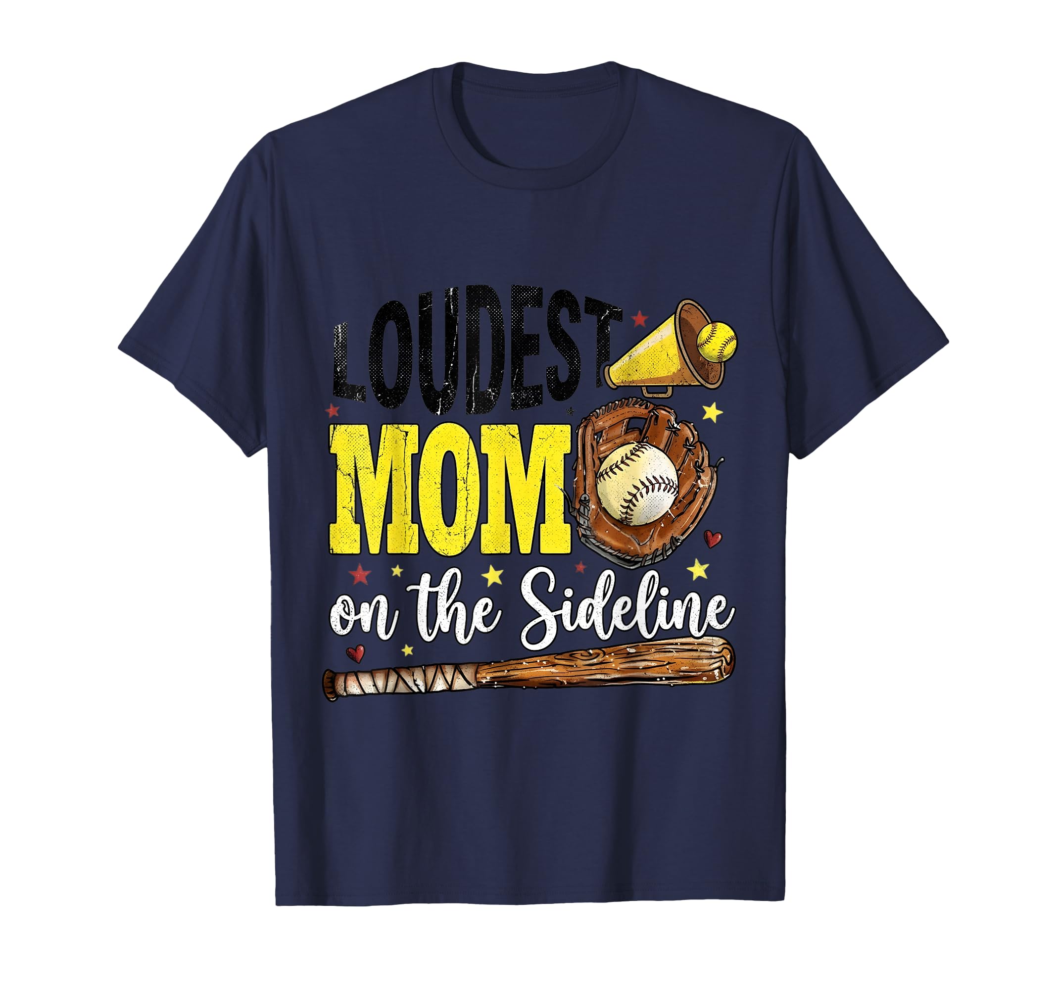Loudest Mom Sideline Baseball T-Shirt - Streetwear Style for Adults - T-Shirt, Sweatshirt, Hoodie