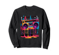 Dripping Paint Boombox Old Sweatshirt - Aesthetic Graphic for Adults - T-Shirt, Sweatshirt, Hoodie