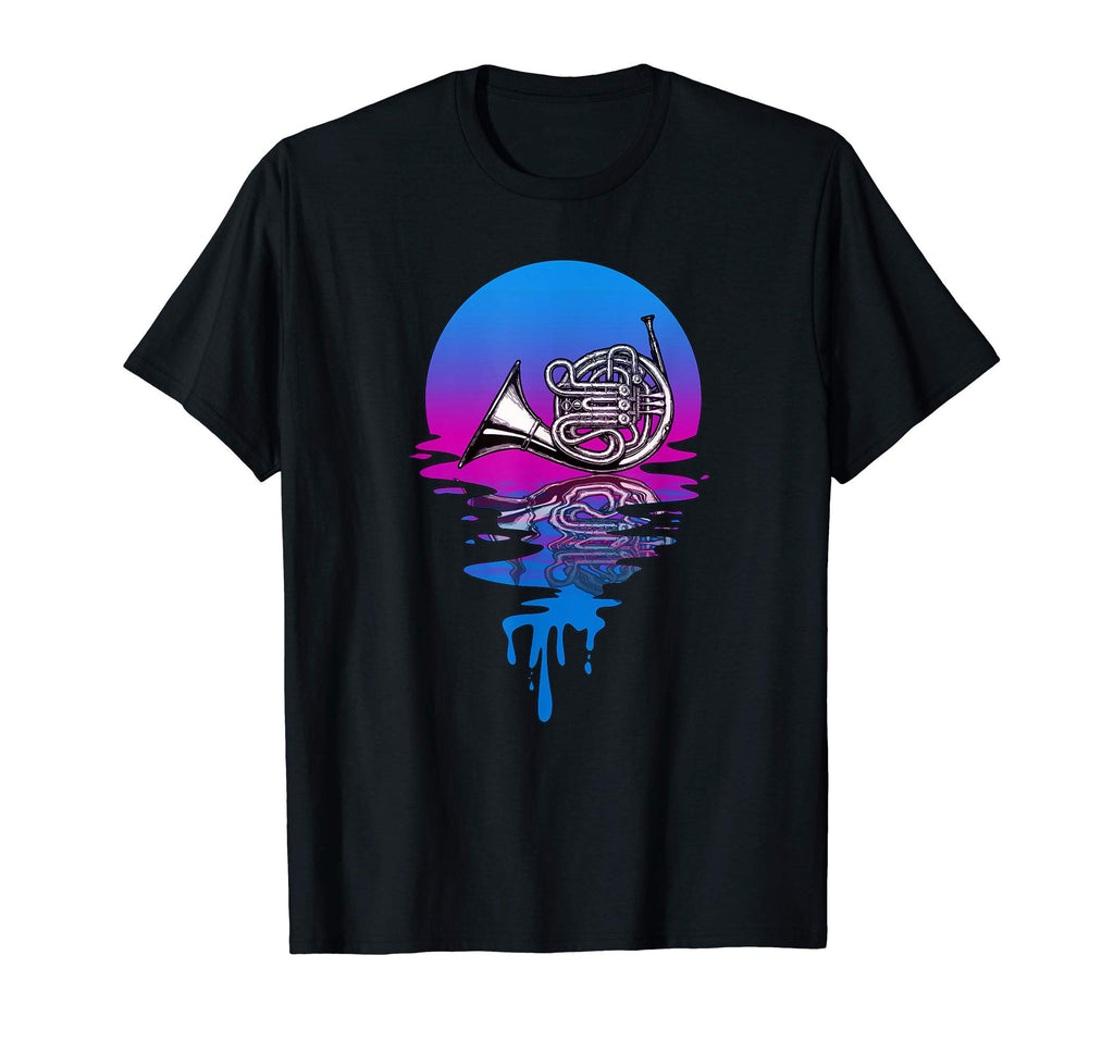 Sunset French Horn T-Shirt - Graphic Print for Adults - T-Shirt, Sweatshirt, Hoodie