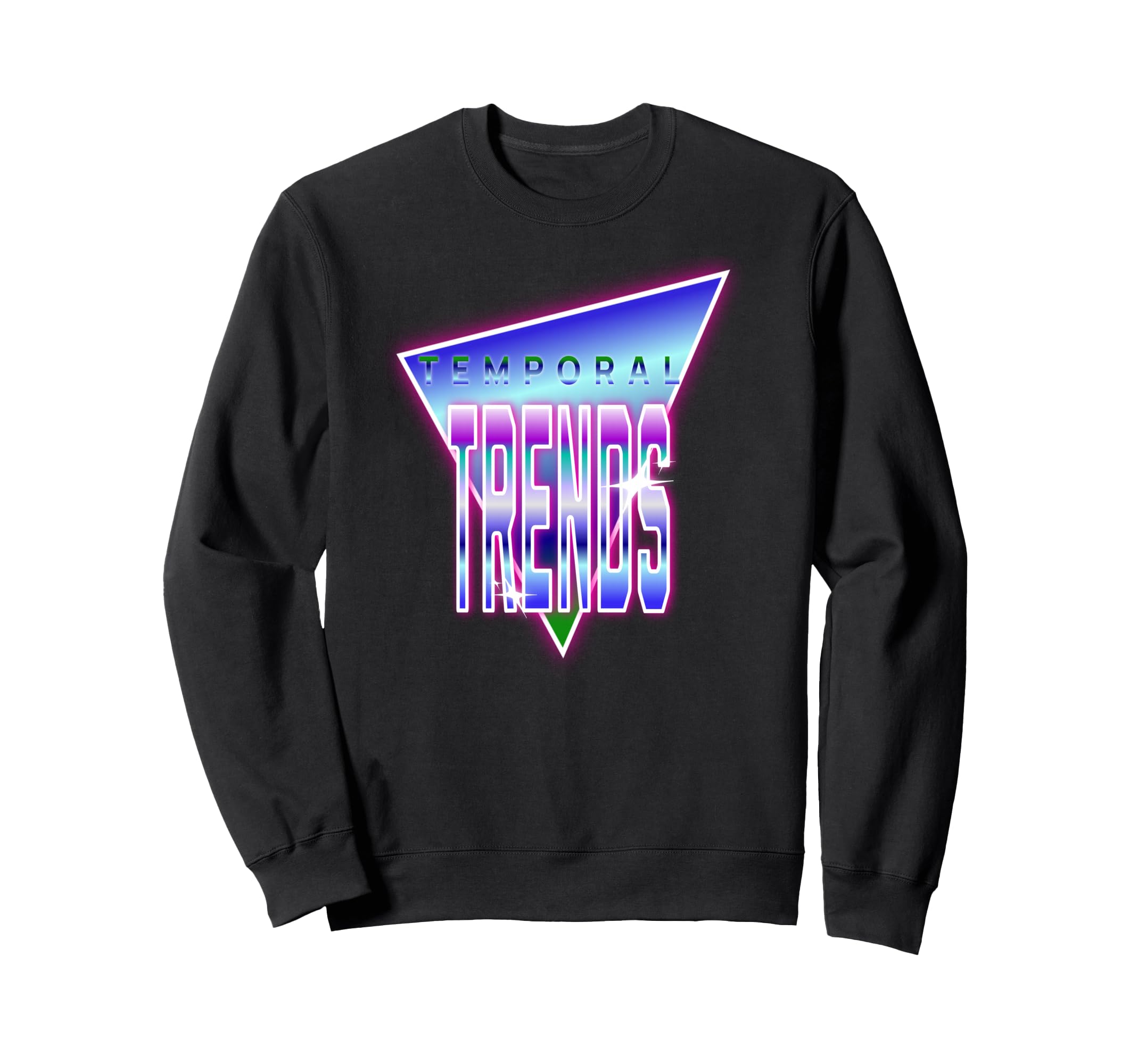 Temporal Trends Vaporwave Sweatshirt - Custom Art Print for Adults - T-Shirt, Sweatshirt, Hoodie